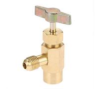 Aupoko R1234YF Self-Sealing Can Tap with Left Hand Threaded, 1/2’’ to 1/4’’ SAE Dispenser Valve AC Refrigerant Bottle Opener, Fits for R1234YF Automotive Air Conditioning Charging
