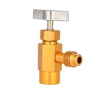 Aupoko R134A A/C Dispenser Valve, R134A Can Puncturing Tap with 1/2’' Male and 1/2’’ Female Thread Air Condition Refrigerant Bottle Opener, Fits for Auto A/C Charging (1/2’' Male and 1/2’’ Female)
