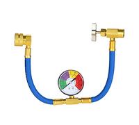 Aupoko R134A AC Refrigerant Charge Hose, 1/2’’ Acme Puncturing Can Opener Tap Dispensing Valve and Recharge Hose with Pressure Gauge for Car Auto AC Air Conditioning Refrigerant