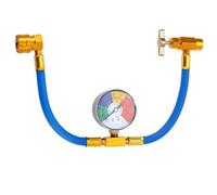 Aupoko R134A AC Refrigerant Charge Hose Kit, 1/2’’ Self-Sealing Valve Can, and Recharge Hose with Pressure Gauge, Fits for Car AC Air Conditioning Refrigerant