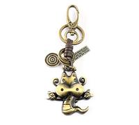 AuPra Funny Dragon Leather KeyRing Gift Idea Women & Men Best Friend Home KeyChain Mum & Dad Teacher Handbag Charm Key Ring Girl & Boy Car Pendant