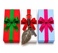 AuPra Personalised Leaf Keyring Gift for Women & Men | Custom Engraved Name Keychain | Leather Leaf Key Ring Nature Gift for Mum, Dad & Friends