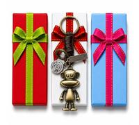 AuPra Personalised Monkey Keyring Gift for Women & Men | Custom Engraved Name Keychain | Leather Monkey Key Ring for Boyfriend, Kids & Friends