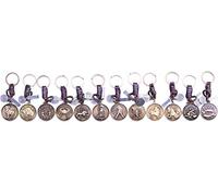 AuPra Scorpion Zodiac Leather Keyring Best Friend Gift Idea Women & Men Safe House Keychain Scorpio Horoscope Simbol Charm Girl & Boy Friendship Small Present Car Key Ring Pendant