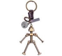 AuPra Screw Robot Keyring Gift for Women & Men | Handmade Leather Mechanical Key Ring | Vintage Charm for Home, Car & Door Keys | Funny Bolt Keychain Present for Boys