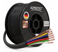 AUPROTEC 1.0mm² - 7 Core, 5m Round Electrical Wire I Thin Wall PVC Insulation DIN ISO 6722 I FLRYY Automotive Cable for Car, Trailer and Caravan
