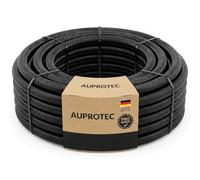 AUPROTEC 5 m Corrugated Conduit Slotted, Inner Ø 17 mm I UV & Heat Resistant Polypropylene I Flexible Hose as Cable Protection for Outdoor & Indoor Use I Black