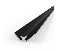 AUPROTEC Aluminium Profile Inner Corner Profile Black 100 cm Corner Connector Aluminium Corner Profile Connection Profile for 3 mm Shower Back Walls Wall Cladding Profile Strips for Kitchen Back Wall