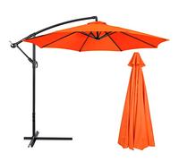 AUPSU Garden Parasol Umbrella Canopy, Patio Replacement Parasol Cover Umbrella Cover for Garden Yard Patio Deck (Roof Canopy Only)(Orange, 3M8Ribs)