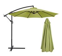 AUPSU Garden Parasol Umbrella Canopy, Patio Replacement Parasol Cover Umbrella Cover for Garden Yard Patio Deck (Roof Canopy Only)(Green, 3M8Ribs)