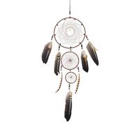 Auptiz Dream Catcher with Feathers, Dream Catcher Kit Boho Wall Hanging Decor Handmade, Dream Catchers for Home Office Bedroom Window, Art Ornament Craft Gift for Wedding Holiday (Brown)