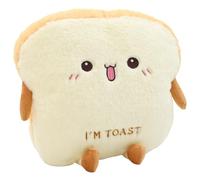 Auptiz Toast Bread Pillow, Soft Plush Toy, Funny Bread Shape Plush Toy, Doll Toy Sliced Bread Pillow, 40cm Hand Warmer Toast Cuddly Toy