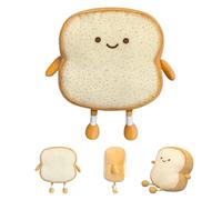 Auptiz Toast Bread Pillow,Soft Plush Toy, Funny Bread Shape Plush Toy Pillow,Doll Toy 3D Throw Pillow Cartoon Toy,Stuffed Plush Toast Sofa Pillow（19×18×3cm）