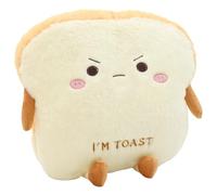 Auptiz Toast Bread Pillow, Soft Plush Toy, Funny Bread Shape Plush Toy Pillow, Doll Toy Sliced Bread Pillow Toast Cuddly Toy, 40cm Hand Warmer Toast Bread Pillow