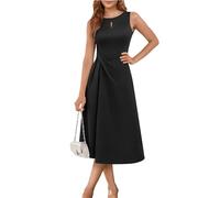 Aupuls Fall Wedding Guest Dresses for Women September Cut Out Formal Gowns and Evening Dress 2025 AUPG030 Black L