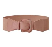 Aupuls Women Wide Elastic Belt Stretchy Suede Belts for Dresses Sweater AUPB011 Pink L