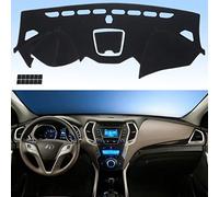 AUQDD Dashboard Cover Flannel Dash Mat Custom Compatible with 2013 2014 2015 2016 2017 2018 Hyundai Santa Fe, Anti-Glare, Anti-Reflection, No Peculiar Smell