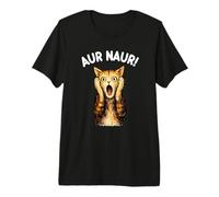 AUR Naur Cat Funny Oh No Australian Accent Meme Sarcastic Premium T-Shirt
