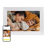 Aura Carver WiFi Digital Picture Frame, 10.1”, Add Photos with Aura App, Free Unlimited Storage - Easy to Use - Plays Videos - The Best Digital Photo Frame - Sea Salt