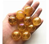 Aura Angel Quartz Ball Crystal Sphere Plating Orange Titanium Electroplating Stone Home Decor