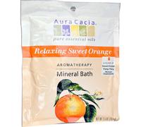 Aura Cacia, Aromatherapy Mineral Bath, Relaxing Sweet Orange, 2.5 oz (70.9 g)