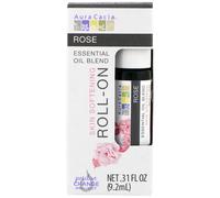 Aura Cacia, Essential Oil Blend, Skin Softening Roll-On, Rose, .31 fl oz (9.2 ml)