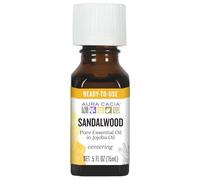 Aura Cacia Precious Essentials Sandalwood Blended with Jojoba Oil, 0.5 Fluid Ounce