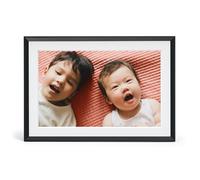 Aura Carver 10.1 Inch Digital Photo Frame - Gravel with White Mat