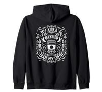 Aura Darker Than Coffee Caffeine Gothic Sarcasm Zip Hoodie