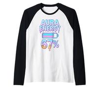 Aura Energy 67 Meme Ice Cream Drip 6 7 Funny Six Seven Teens Raglan Baseball Tee