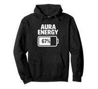 Aura Energy 67 Percent Battery Icon Spiritual Humor Yoga Pullover Hoodie