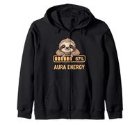 Aura Energy 67 Percent Six Seven Meme Sloth Gen Alpha Zip Hoodie