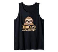 Aura Energy 67 Percent Six Seven Meme Sloth Tank Top