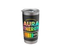 Aura Energy at 67 Funny Six Seven Meme Gen Alpha Slang Stainless Steel Insulated Tumbler