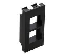 Aura Euro Module to 2X Keystone Module Converter for Unshuttered FacePlate Black