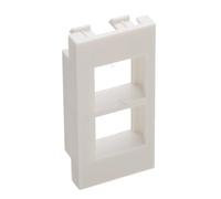 Aura Euro Module to 2X Keystone Module Converter for Unshuttered FacePlate White