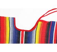 Aura Fancy Dress Multicoloured Mexican Style Wild West Poncho with 2 Maracas