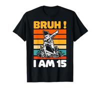 Aura Farming Boy 15 Years Old 15th Birthday Bruh I'm 15 T-Shirt