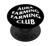 Aura Farming Club Wavy Text Internet Culture PopSockets Adhesive PopGrip