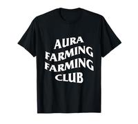 Aura Farming Club Wavy Text Internet Culture T-Shirt