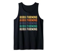 Aura Farming Meme Dance Viral Trend Funny Vibe Humor Text Tank Top