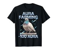 Aura Farming Minus 100 Funny Pigeon Sigma Meme Gen Z T-Shirt