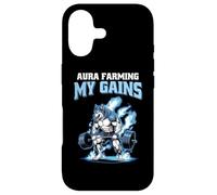 Aura Farming My Gains Wolf Gym Fitness Bodybuilding Fan Case for iPhone 17