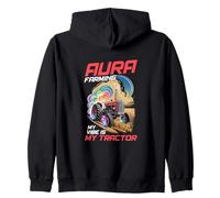 Aura Farming My Vibe Is My Tractor Farming Lover Zip Hoodie