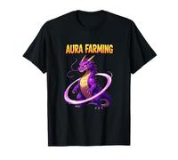Aura Farming Purple Dragon | Gamer Anime Fantasy Creature T-Shirt
