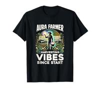 Aura Framer Harvesting Vibes Since Start for Gamers Farmers T-Shirt