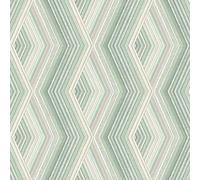 Aura Geometric Wallpaper Metallic Emerald