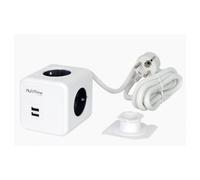AURA line CUBE przedłużacz rozgałęźnik 4 gniazda + 2xUSB przewód 1,5m 16A/3680W