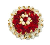 AURA MART Artifical Flower Bun Juda Maker Flower Gajra Hair Accessories For Women and Girls Multicolor, Pack of 1