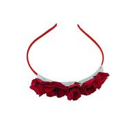 AURA MART Flower Head Band,Bridal Hair Band For Women Pack_01, Color-Red